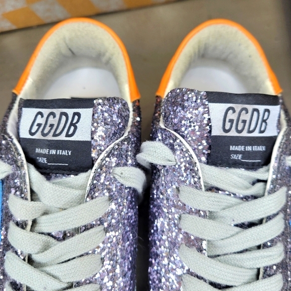 [EUC] Golden Goose Grey Glitter May Sneakers SIZE 37 in box AUTHENTIC - Picture 5 of 11